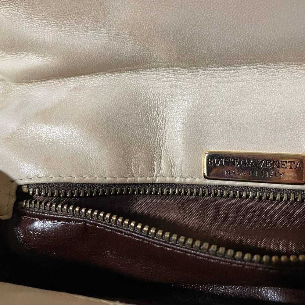 Bottega Venetta vintage 1980s cream leather woven bag - Picture 10 of 11